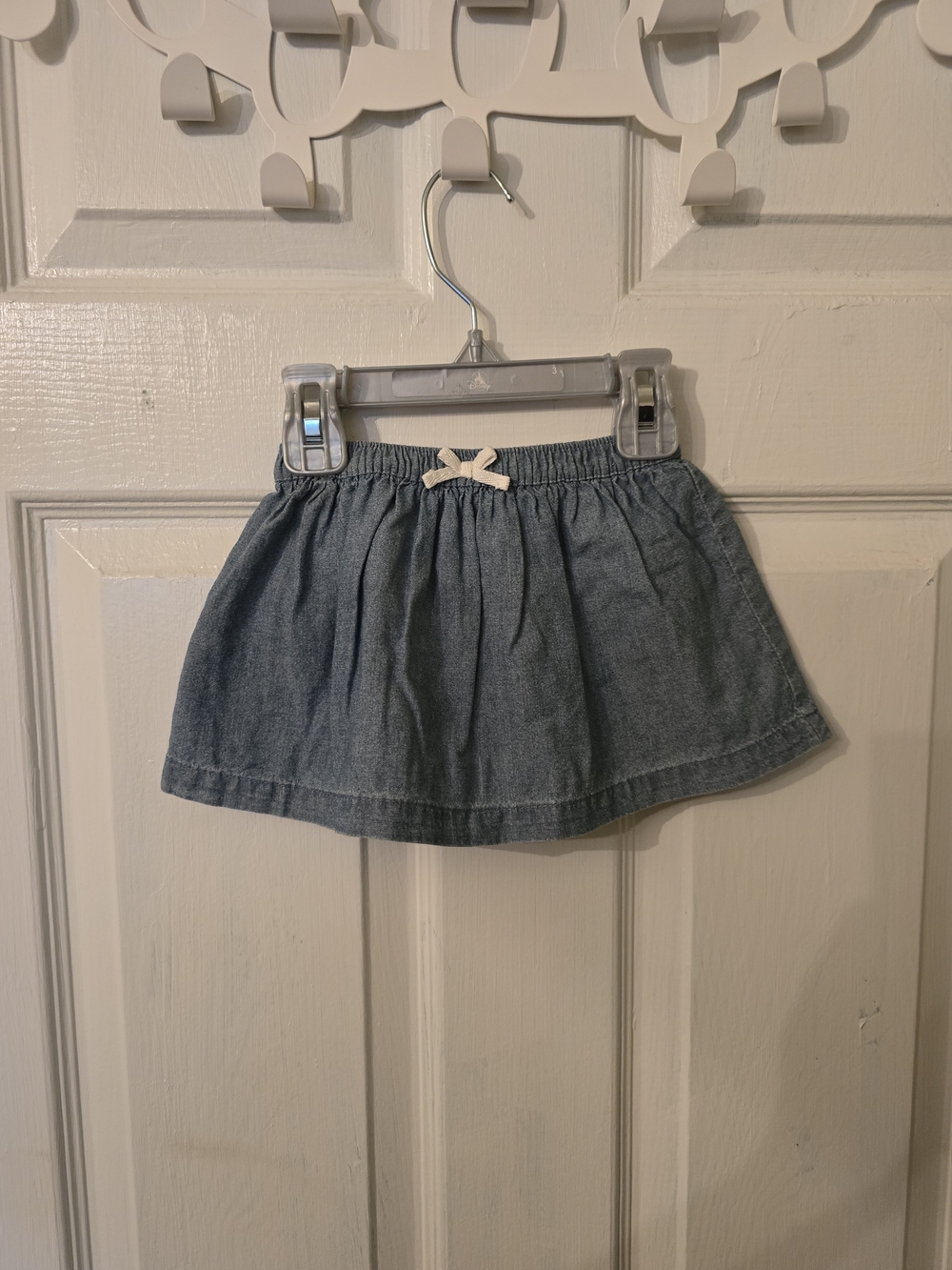Carter's Light Blue Chambray Skirt with White Bow